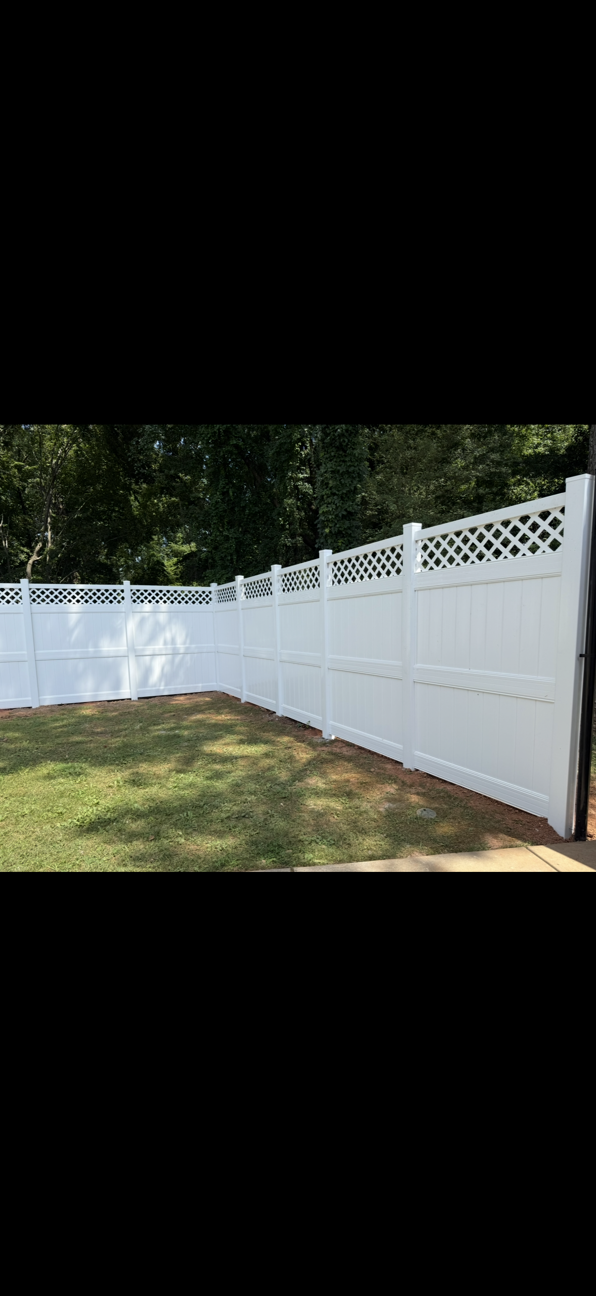 Stained wood fence